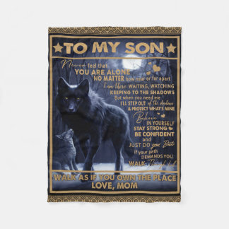 Couverture Polaire Personnalisé À Mon Fils Cadeau Anniversaire,