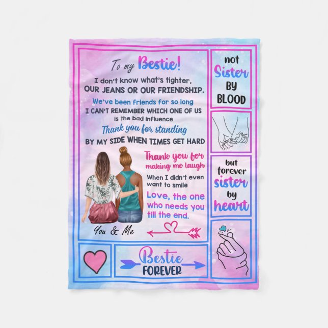 Couverture Polaire Personnalisé À Mon Meilleur Merci D'Ami Pour Tous| (Devant)