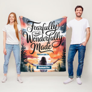 Couverture Polaire Personnalisé Avec Peur Merveilleusement Fait Femme