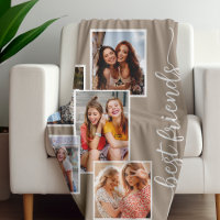 Personnalisé Best Friends 5 Photo Collage Brown
