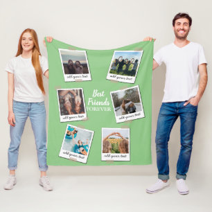 Couverture Polaire Personnalisé Best Friends 6 Photo Collage personna