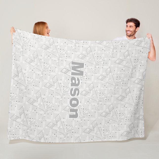 Couverture Polaire Personnalisé Boys Room Moderne Teepee Arrow Motif (En situation)