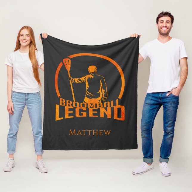 Couverture Polaire Personnalisé Broomball Legend Cute Sports (En situation)