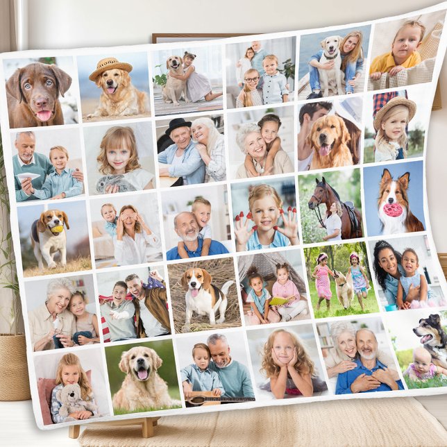 Couverture Polaire Personnalisé Famille 30 Photo Collage Mignons souv (Créateur téléchargé)