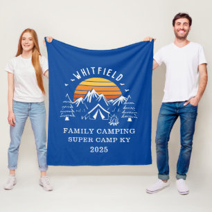 Couverture Polaire Personnalisé Famille Vacances Correspondant Campin