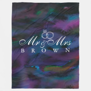Couverture Polaire Personnalisé M. & Mme smokey violettes couleur d'e