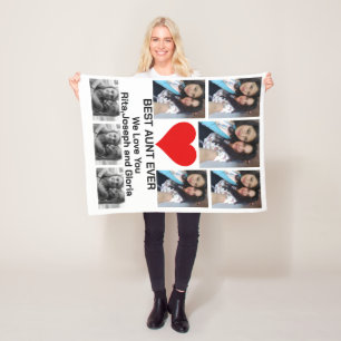 Couverture Polaire Personnalisé Moderne Meilleure Tante Ever 8 Collag