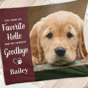 Couverture Polaire Personnalisé Pet Memorial Favori Hello Poem Chien 