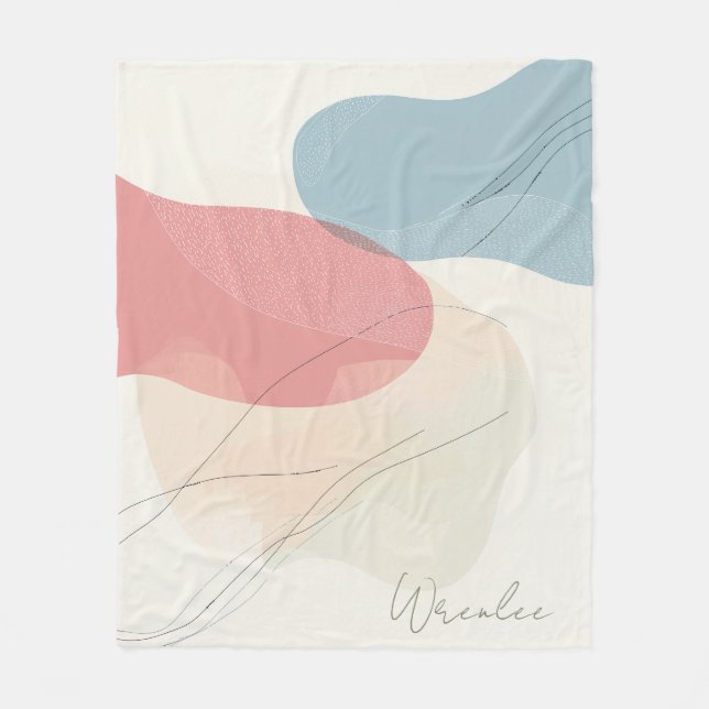 Couverture Polaire Personnalisé Subtil Tone Tone Fluid Art (Devant)