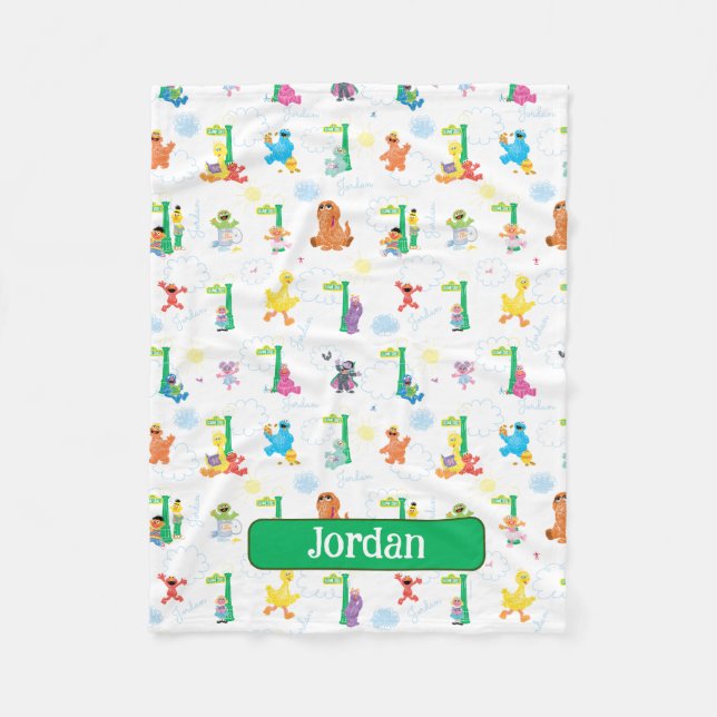 Couverture Polaire Personnalisé Sunny Day Sesame Street Motif (Devant)