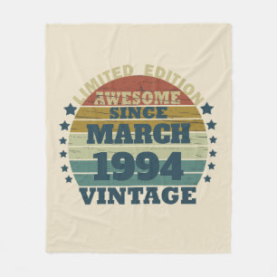 Couverture Polaire Personnalisé Trente vintage 30e anniversaire