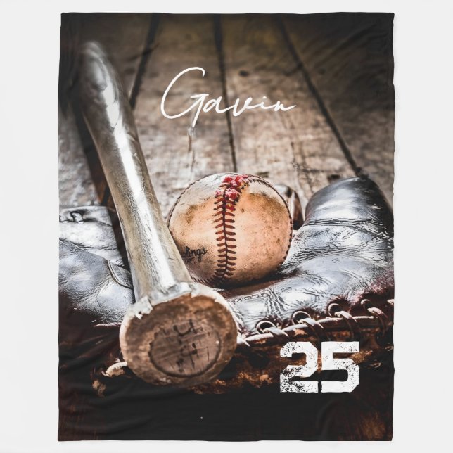 Couverture polaire personnalisée de baseball Super (Devant)