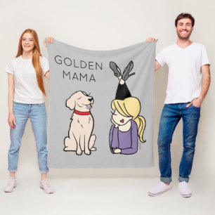 Couverture Polaire Personnalisée Golden Retriever Mama
