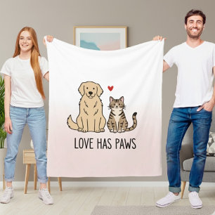 Couverture polaire personnalisée "L'amour a des pa