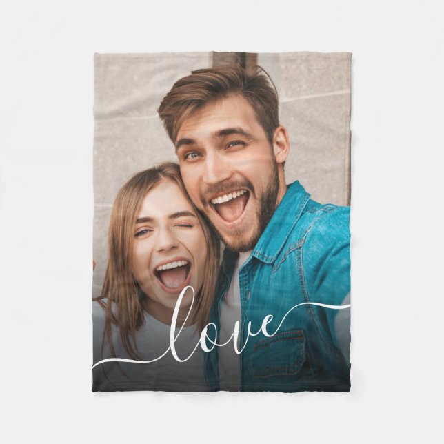 Couverture polaire personnalisée photo et texte (Devant)