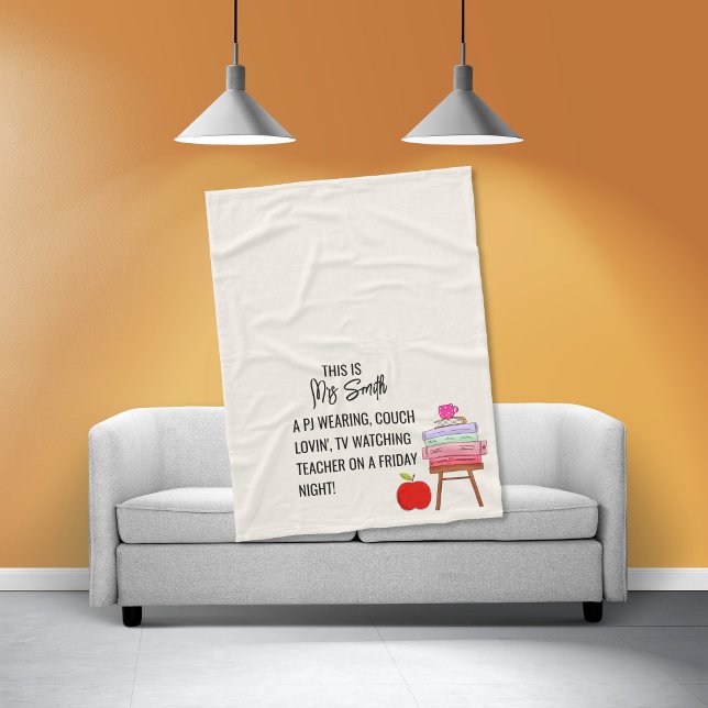 Couverture polaire personnalisée pour enseignant d (Créateur téléchargé)