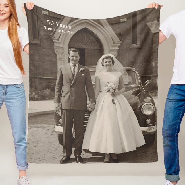 Couverture polaire personnalisée pour le 50e anniv (Créateur téléchargé)