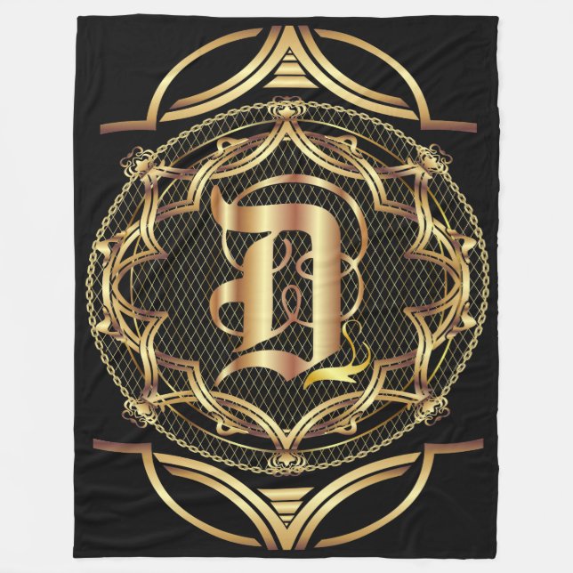 Couverture Polaire PERSONNALISER du monogramme D pour changer la (Devant)