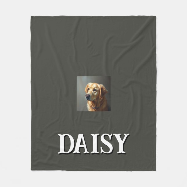 Couverture Polaire Personnaliser Golden Retriever (Devant)