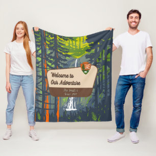 Couverture Polaire Personnaliser l'aventure de camping en famille de