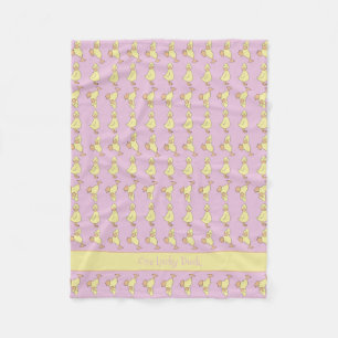 Couverture Polaire Personnaliser Petit Canard Jaune mignon Bébé Enfan