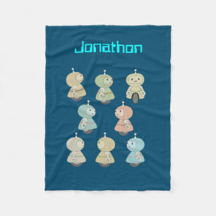 Couverture Polaire Personnalisez-le - Belle illustration de robot