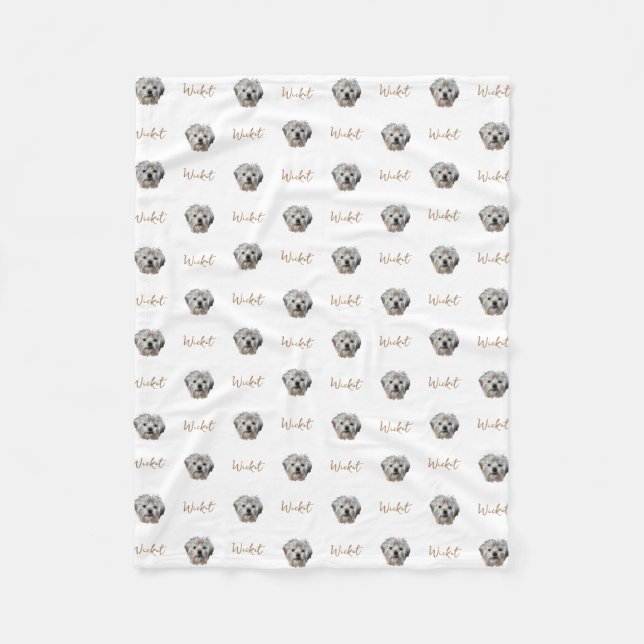 Couverture Polaire Personnalisez-Le ! Photo Et Nom De L'Animal De Com (Devant)