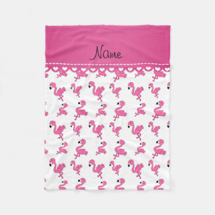 Couverture Polaire Personnalisez les flamants roses blancs nommés