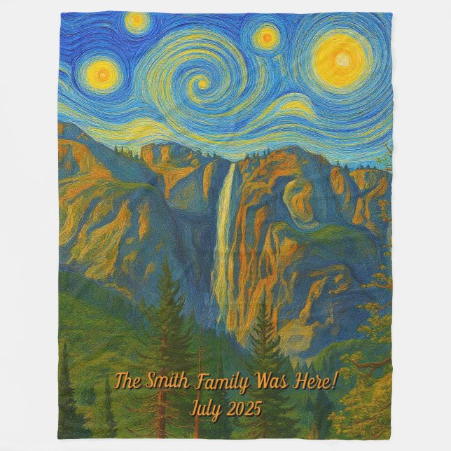 Couverture Polaire Personnalisez van Gogh Yosemite Valley Séjour en f (Devant)