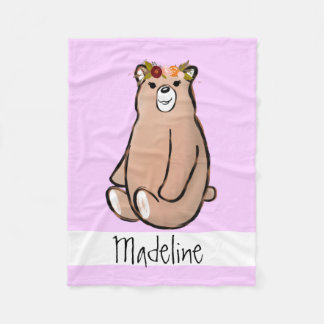 Couverture Polaire Personnalisez votre propre ours de bois