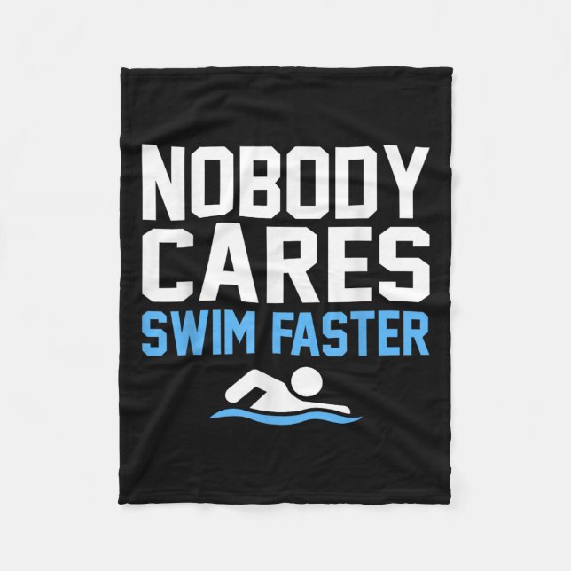 Couverture Polaire Personne Ne S'Occupe De Nager Plus Vite Amusant Na (Devant)