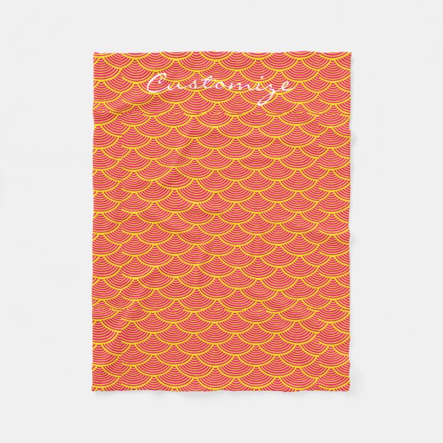 Couverture Polaire pèse-sirène Thunder_Cove rouge/orange (Devant)