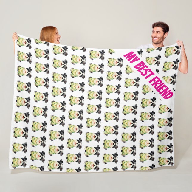 Couverture Polaire Pet Grooming Personalized Luxury Trendy Collection (En situation)