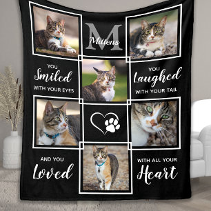 Couverture Polaire Pet Memorial Cadeau Chat Perdre Poème 6 Photo Coll