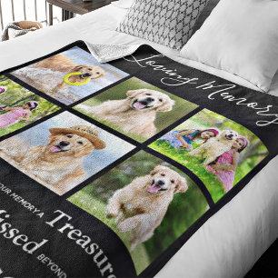 Couverture Polaire Pet Memorial Keepsaké Cadeau 6 Chien Photo Collage