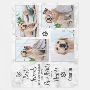 Couverture Polaire Pet Memorial Photo Collage de conservation