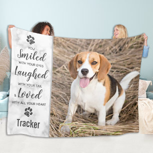 Couverture Polaire Pet Memorial souriait riait Loved Custom Photo Dog