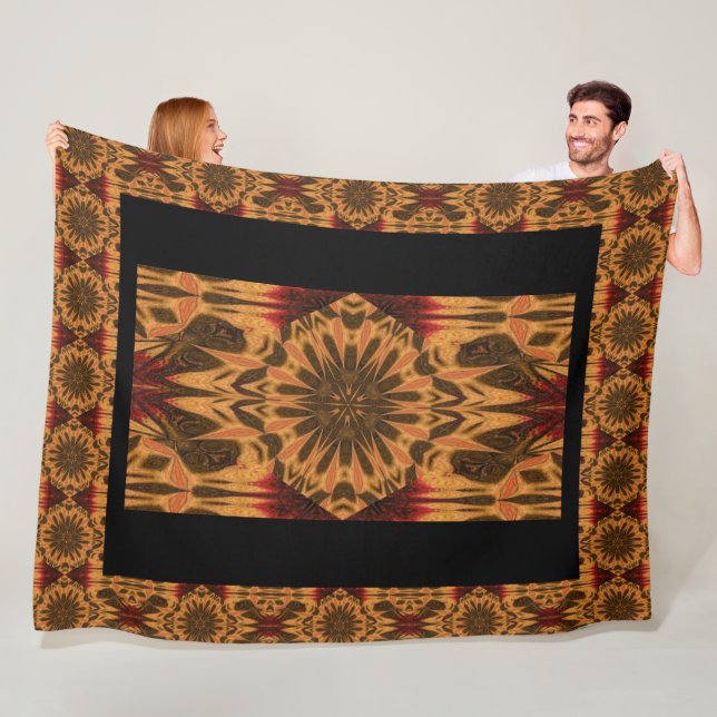 Couverture Polaire Pétales de Dandelion de Bohême 1 motif floral (En situation)