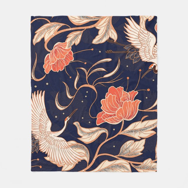 Couverture Polaire Pétales de style ancien chinois (Devant)