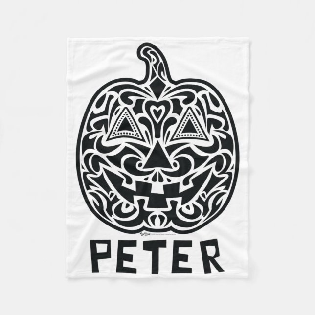 Couverture Polaire Peter Halloween Conception du crâne de sucre (Devant)