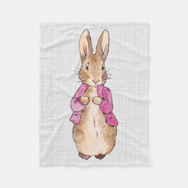 Couverture Polaire Peter le lapin rose Veste gris lin (Devant)