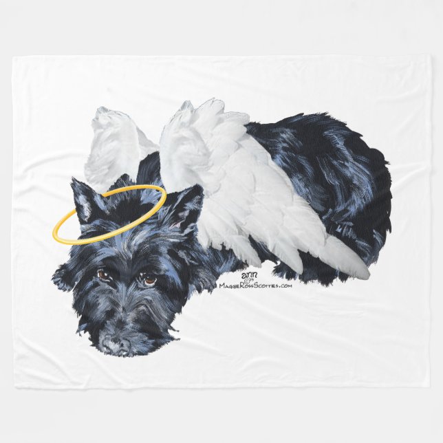 Couverture Polaire Petit ange Scottie au repos (Devant (Horizontal))