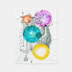 Couverture Polaire Petit art Abstrait "Multivers en expansion"