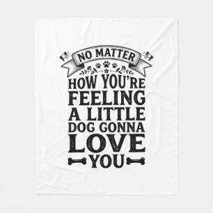 Couverture Polaire Petit Chien Amour Vous Conception de Typographie V