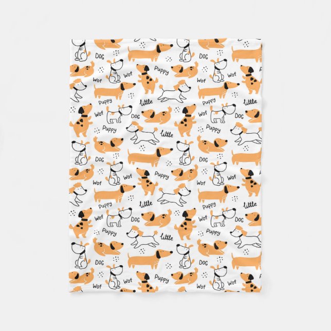 Couverture Polaire Petit Chiot (Devant)