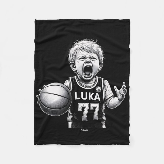 Couverture Polaire Petit cri de Luka parce qu'il est en colère et se  (Devant)
