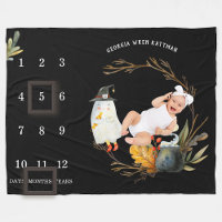 Petit Fantôme Halloween Baby Milestone Blanket