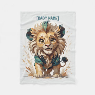 Couverture Polaire Petit lion personnalisé