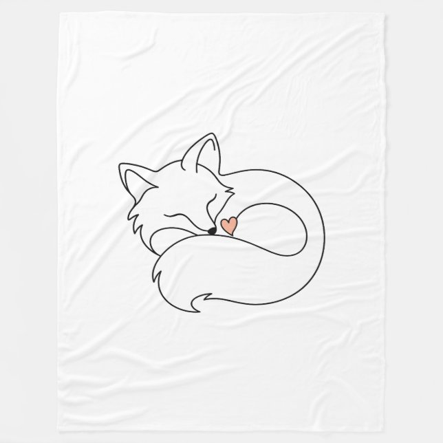 Couverture Polaire Petit Renard Endormi (Devant)