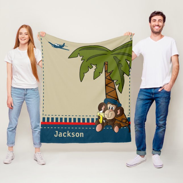 Couverture Polaire Petit singe tropical (En situation)